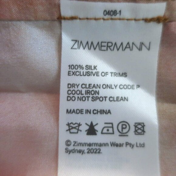 Zimmermann Vacay Tie Dye Shirt & Relaxed Pants Set Pink/Orange Silk Size 2 NEW - Picture 14 of 14